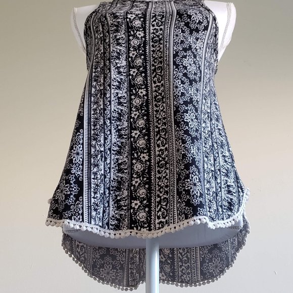 📌 Boho Paisley Patterned Racer Back Tank Top - Picture 8 of 8